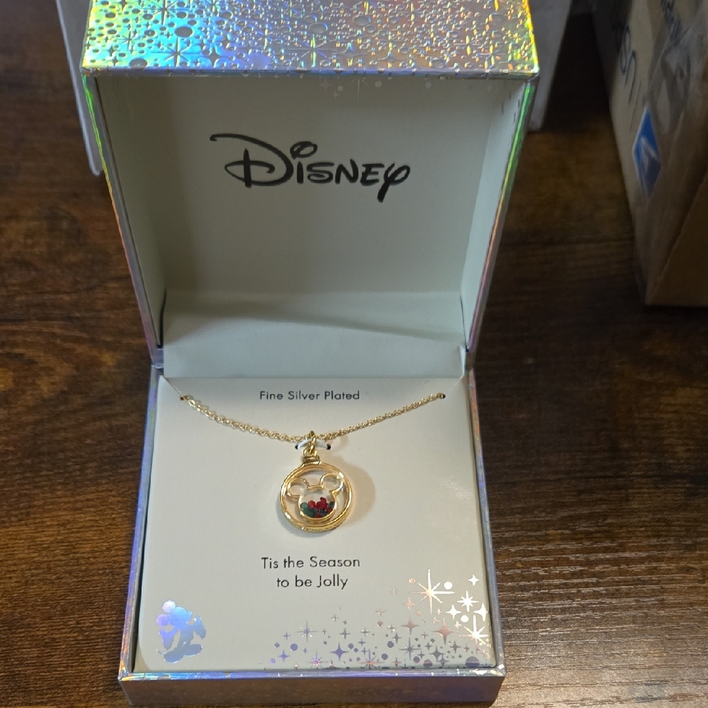 Disney Tis The Season To Be Jolly Mickey Necklace